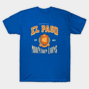 El Paso, Vintage College Design – Mountain Lions T-Shirt